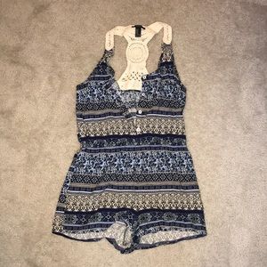 Forever 21 patterned romper